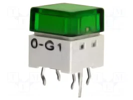 Aratas (Formerly Omron Components) B3W-9000-G1G Interruptor de teclado verde con LED