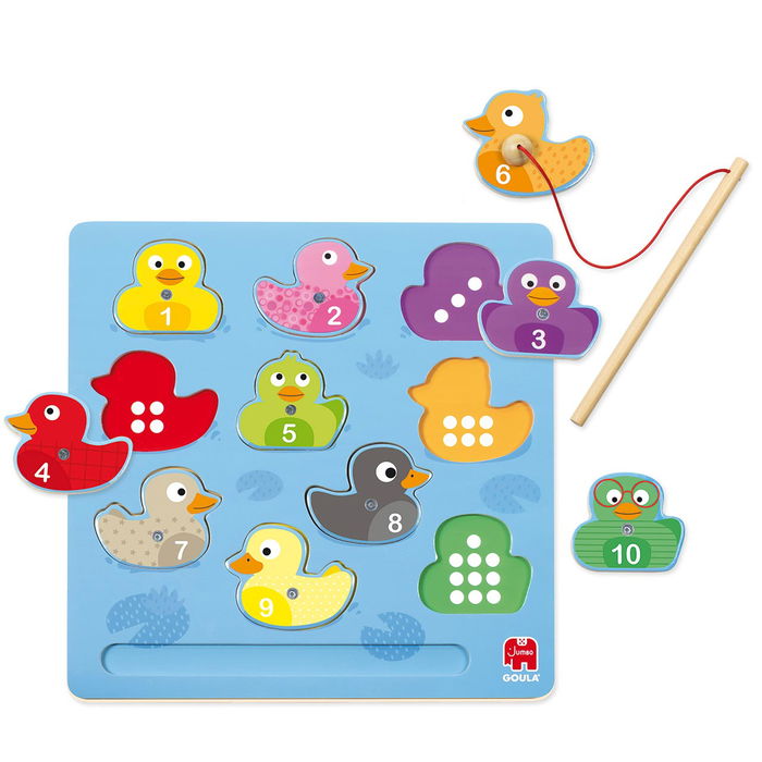 Goula Puzzle Patos Magnético 59453 Puzle de patos magnéticos para favorecer la habilidad manual y el aprendizaje de los números del 1 al 10