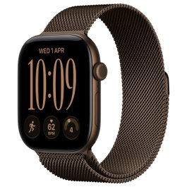 Apple Watch Series 12 GPS 46mm Aluminio Bronce Oscuro con Correa Milanaise S/M