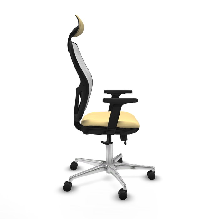 PIQUERAS Y CRESPO Silla de oficina Jorquera con mecanismo Sincro/Traslack, Crema y Blanco PIQUERAS Y CRESPO Silla de oficina Jorquera con mecanismo Sincro/Traslack, Crema y Blanco