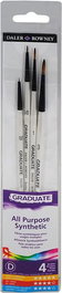 Pincel Daler Rowney Graduate Mango Corto Blister De 4