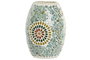 DKD Home Decor Lámpara de Sobremesa de Cristal Multicolor Craquelado