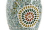 DKD Home Decor Lámpara de Sobremesa de Cristal Multicolor Craquelado