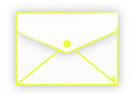 CARCHIVO Dosier Sobre Sendy PP Velcro A4 Amarillo Neón (Set de 6)