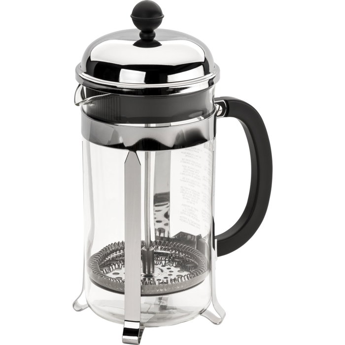 Bodum Chambord Cafetera de Pistón, 1 Litro, Acero Inoxidable y Negro/Plata Bodum Chambord Cafetera de Pistón, 1 Litro, Acero Inoxidable y Negro/Plata