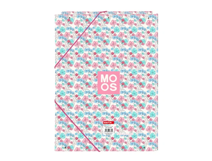 Safta Carpeta Folio Moos Flores con Gomas y Solapas Resistente 335x25x260 mm