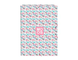 Safta Carpeta Folio Moos Flores con Gomas y Solapas Resistente 335x25x260 mm