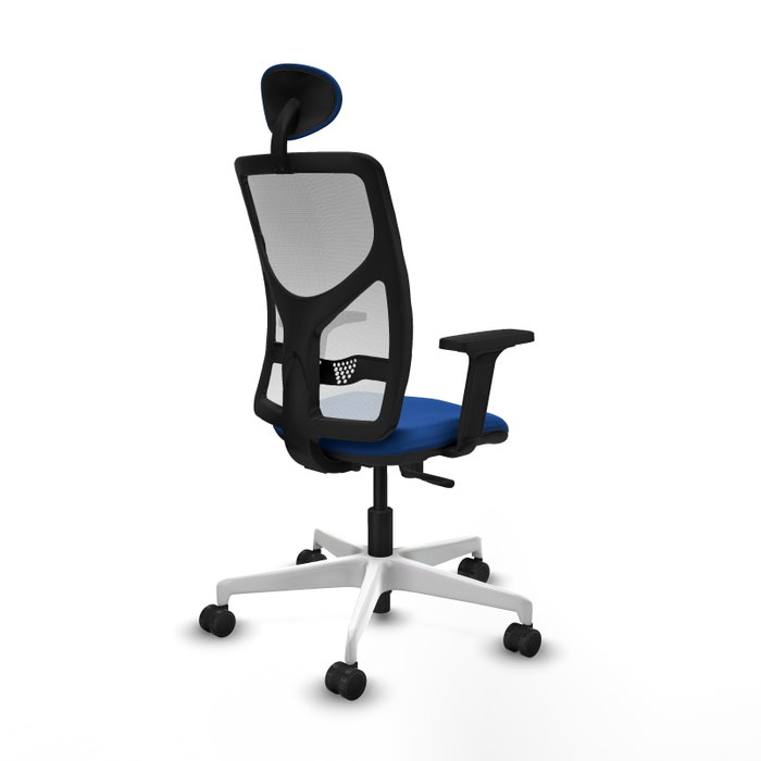 PIQUERAS Y CRESPO Silla de oficina Motilla con mecanismo Sincro, Azul y Blanco PIQUERAS Y CRESPO Silla de oficina Motilla con mecanismo Sincro, Azul y Blanco
