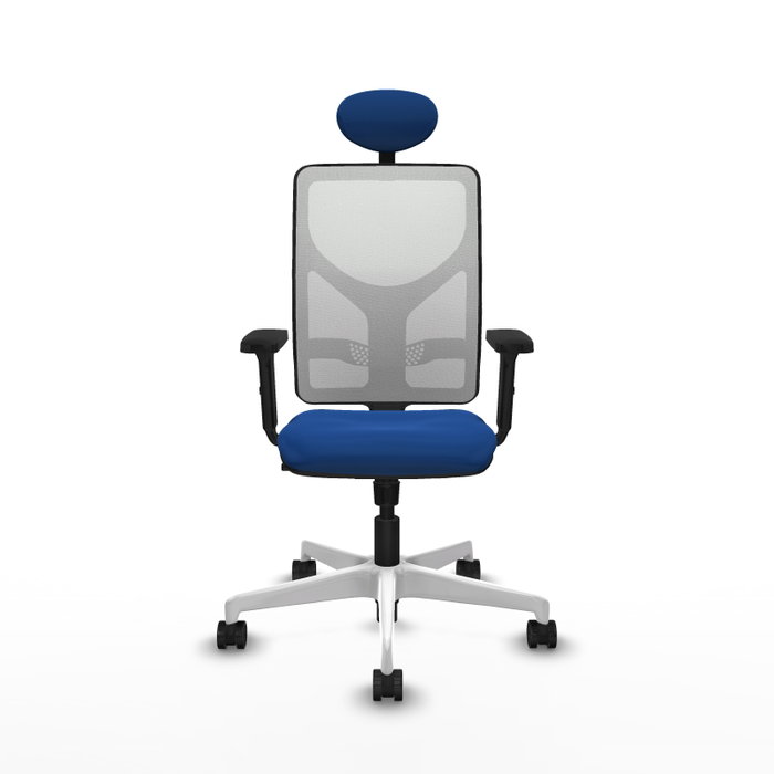 PIQUERAS Y CRESPO Silla de oficina Motilla con mecanismo Sincro, Azul y Blanco PIQUERAS Y CRESPO Silla de oficina Motilla con mecanismo Sincro, Azul y Blanco