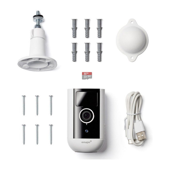 Netatmo Cámara de Seguridad Inalámbrica OWC-01-EU, 5 MP IP65 para Interior y Exterior con Batería, Visión Nocturna, MicroSD, Blanco