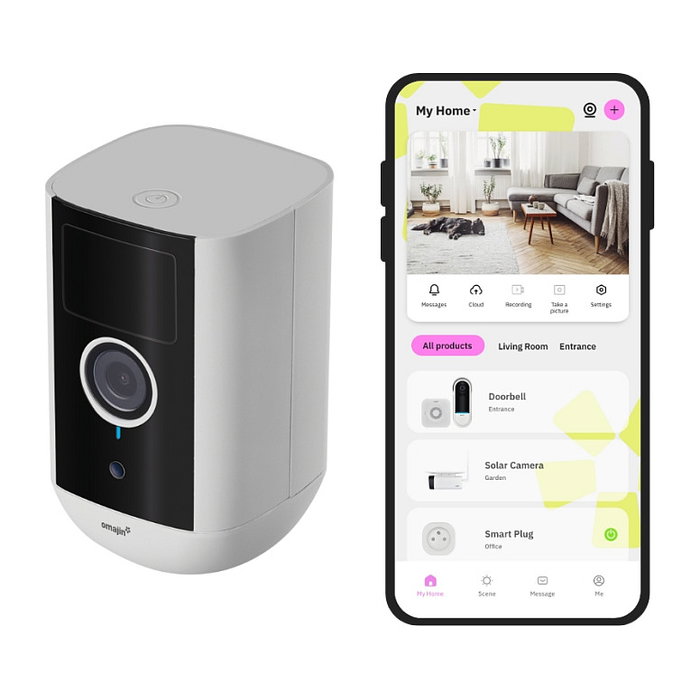 Netatmo Cámara de Seguridad Inalámbrica OWC-01-EU, 5 MP IP65 para Interior y Exterior con Batería, Visión Nocturna, MicroSD, Blanco