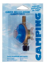 Butsir Regulador de Gas Giratorio para Botella de Camping Azul