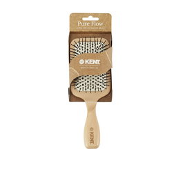 Kent Brushes Cepillo Paleta Grande Ventilado para Desenredar y Peinar - Madera Natural Certificada FSC, Cerdas de Nailon con Punta de Bola
