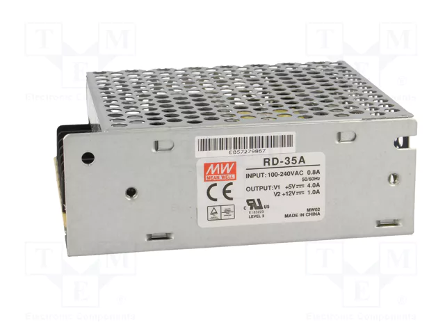 MEAN WELL RD-35A 32W con Doble Salida 5V y 12V DC