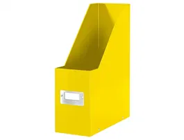 Leitz Click & Store - Revistero de cartón forrado en plástico, color amarillo, dimensiones 103x170x235 mm