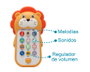 KioKids Teléfono Musical Bebé León con Sonidos de Animales y Luces
