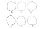 DKD Home Decor Collar de Piedra Ametista y Obsidiana Multicolor