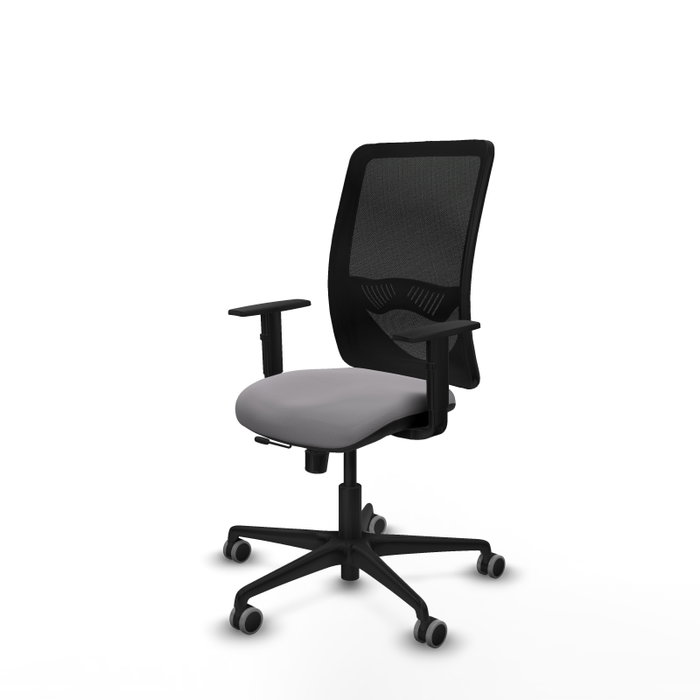 PIQUERAS Y CRESPO Silla de Oficina Zulema con Mecanismo Sincro/Traslack Gris y Negro