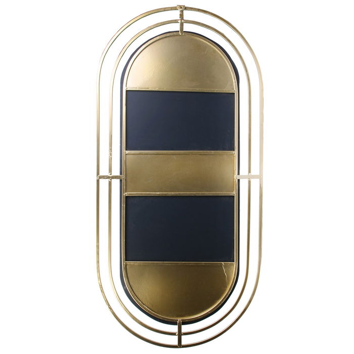 Home Deco Factory Espejo Dorado Metal Art Decó 90x42,5x91 cm