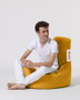Atelier Del Sofa Puf de Jardín Lina - Yellow, Comodidad y Estilo, Tejido Impermeable para Exterior, 70x80 cm, Amarillo
