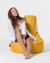 Atelier Del Sofa Puf de Jardín Lina - Yellow, Comodidad y Estilo, Tejido Impermeable para Exterior, 70x80 cm, Amarillo