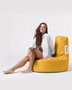 Atelier Del Sofa Puf de Jardín Lina - Yellow, Comodidad y Estilo, Tejido Impermeable para Exterior, 70x80 cm, Amarillo