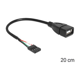 DeLOCK Cable USB Pin Header Hembra a USB 2.0 Tipo A Hembra 20 cm