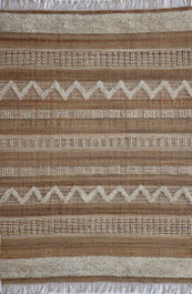 DKD Home Decor Alfombra de Yute y Lana 154x230x1 cm Marrón y Blanco