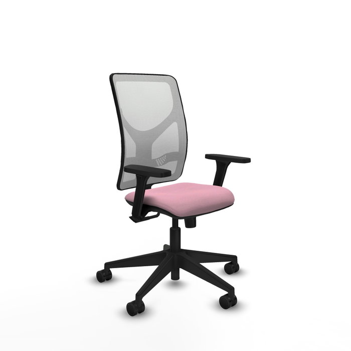 PIQUERAS Y CRESPO Silla de oficina Motilla Rosa y Blanca con Mecanismo Sincro PIQUERAS Y CRESPO Silla de oficina Motilla Rosa y Blanca con Mecanismo Sincro