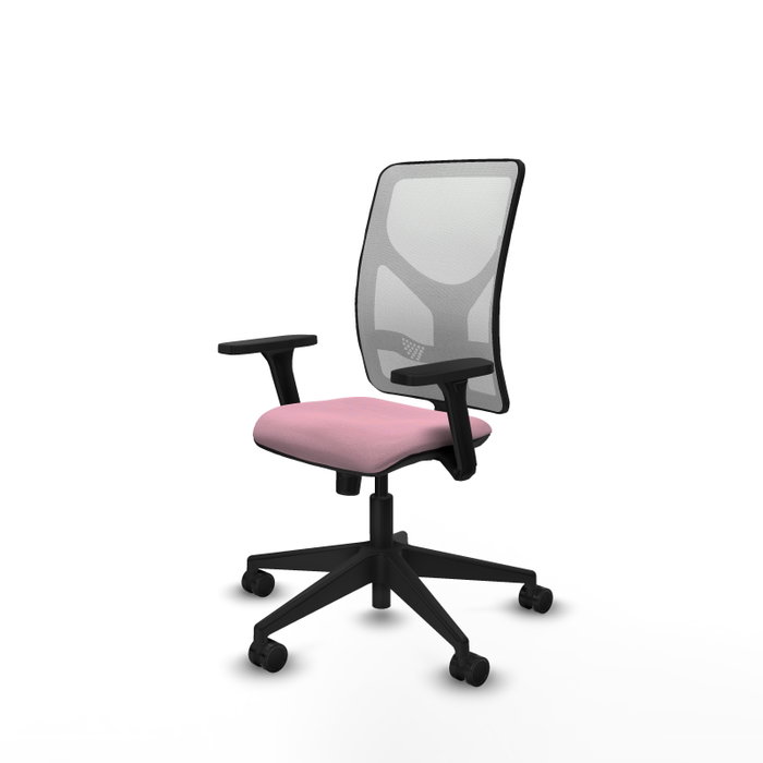 PIQUERAS Y CRESPO Silla de oficina Motilla Rosa y Blanca con Mecanismo Sincro PIQUERAS Y CRESPO Silla de oficina Motilla Rosa y Blanca con Mecanismo Sincro