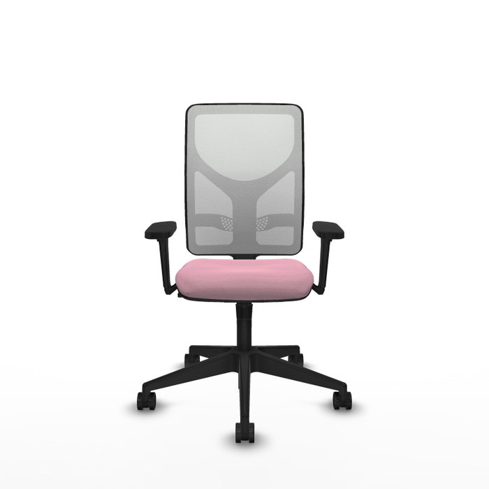 PIQUERAS Y CRESPO Silla de oficina Motilla Rosa y Blanca con Mecanismo Sincro PIQUERAS Y CRESPO Silla de oficina Motilla Rosa y Blanca con Mecanismo Sincro