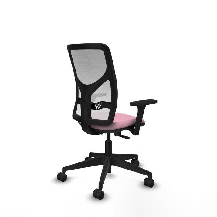 PIQUERAS Y CRESPO Silla de oficina Motilla Rosa y Blanca con Mecanismo Sincro PIQUERAS Y CRESPO Silla de oficina Motilla Rosa y Blanca con Mecanismo Sincro