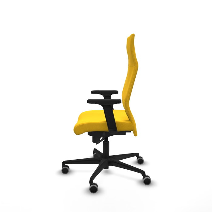 PIQUERAS Y CRESPO Sillón Albacete Amarillo con Mecanismo Sincro y Brazos 2D PIQUERAS Y CRESPO Sillón Albacete Amarillo con Mecanismo Sincro y Brazos 2D