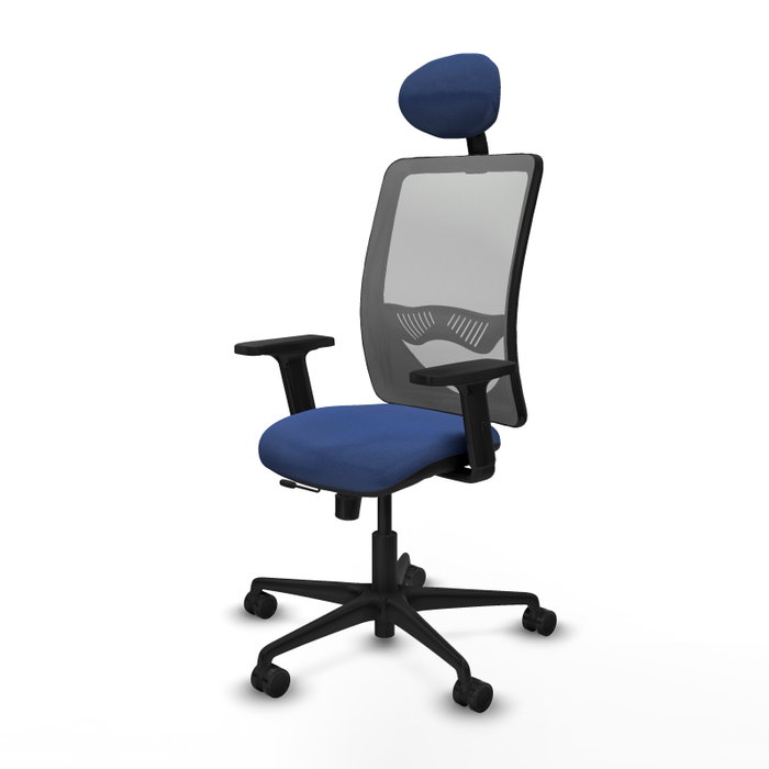 PIQUERAS Y CRESPO Silla de oficina Zulema con mecanismo Sincro/Traslack, Azul marino y Gris PIQUERAS Y CRESPO Silla de oficina Zulema con mecanismo Sincro/Traslack, Azul marino y Gris