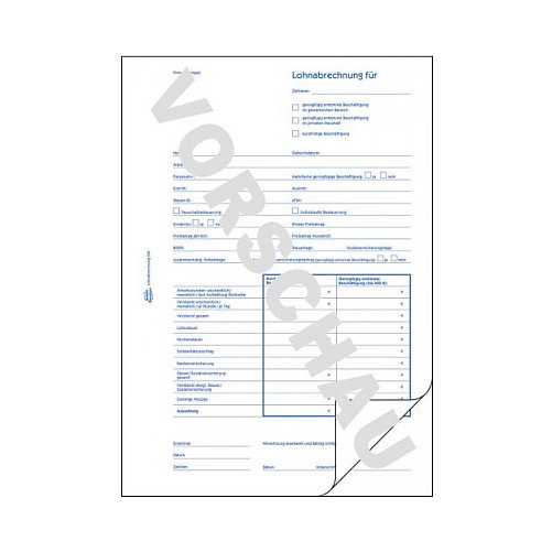 AVERY Zweckform Formularbuch 506 para liquidación de salarios de empleados marginales/corta duración