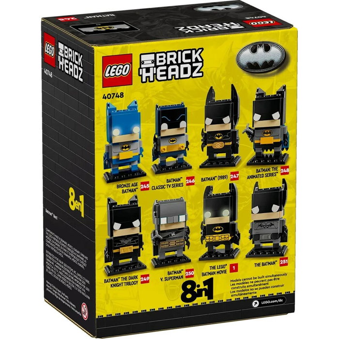 Juego de Construcción Lego BRICKHEADZ 40748 Batman 8-in-1 325 Piezas Juego de Construcción Lego BRICKHEADZ 40748 Batman 8-in-1 325 Piezas