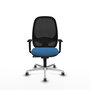 PIQUERAS Y CRESPO Silla de oficina Cilanco Azul claro con respaldo de malla Negro