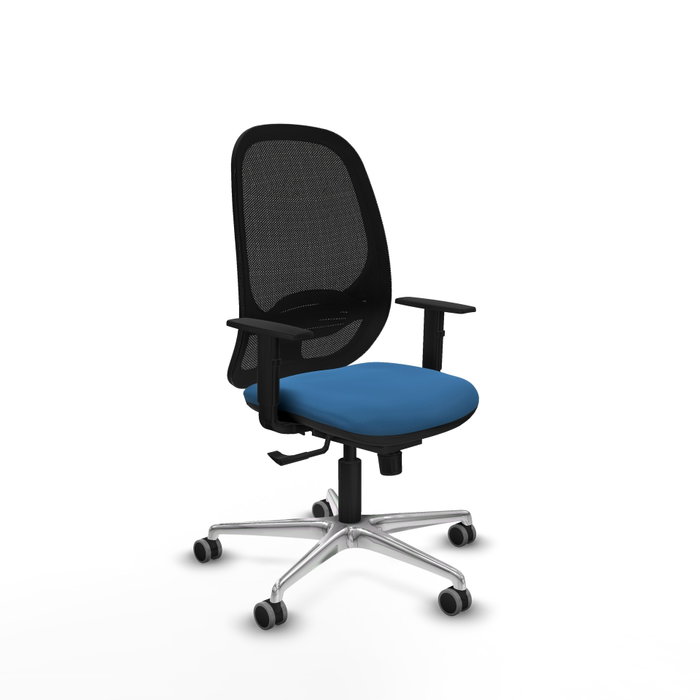 PIQUERAS Y CRESPO Silla de oficina Cilanco Azul claro con respaldo de malla Negro PIQUERAS Y CRESPO Silla de oficina Cilanco Azul claro con respaldo de malla Negro
