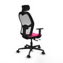 PIQUERAS Y CRESPO Silla de oficina Jorquera Rosa y Blanco