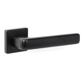 SYSTEM Manivela con Roseta Modelo Gamma Acabado Negro Mate Zamak 14cm