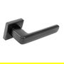 SYSTEM Manivela con Roseta Modelo Gamma Acabado Negro Mate Zamak 14cm