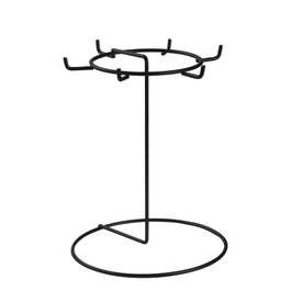 Aberto Design TK-001-B Organizador de Joyero de Metal Negro. Diámetro 22 cm, Altura 28 cm. Ideal para Collares, Pendientes y Anillos