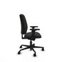 PIQUERAS Y CRESPO Silla de oficina Alares tapizada Bali negro con brazos 2D