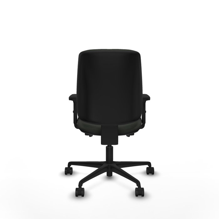 PIQUERAS Y CRESPO Silla de oficina Alares tapizada Bali negro con brazos 2D PIQUERAS Y CRESPO Silla de oficina Alares tapizada Bali negro con brazos 2D