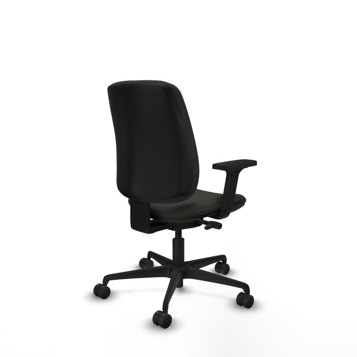 PIQUERAS Y CRESPO Silla de oficina Alares tapizada Bali negro con brazos 2D PIQUERAS Y CRESPO Silla de oficina Alares tapizada Bali negro con brazos 2D