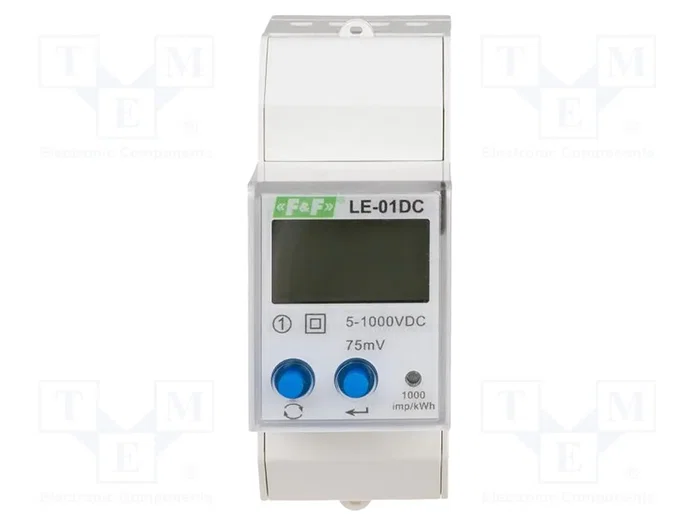 F&F Contador digital para raíl DIN (5÷1000V DC)