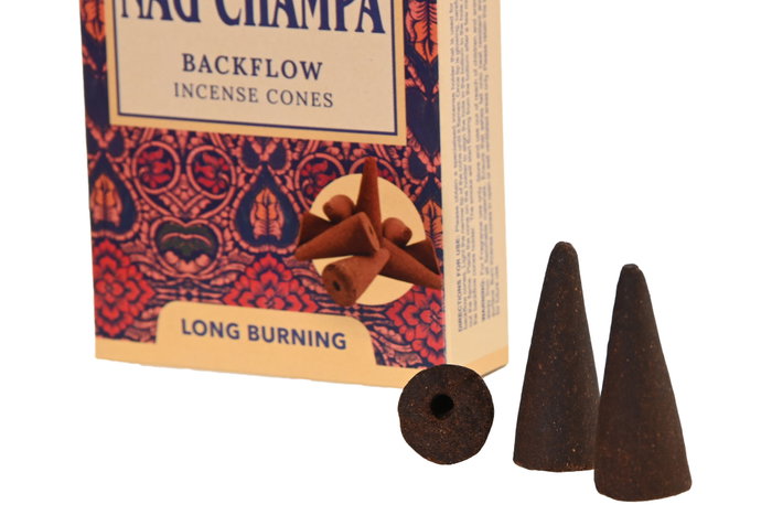 DKD Home Decor Incienso Cono Backlow Nag Champa Marron 1.5 x 3.5 x 1.5 cm Set de 10 Unidades
