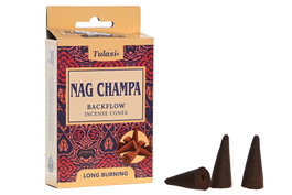 DKD Home Decor Set de 10 Conos de Incienso Nag Champa BACKLOW
