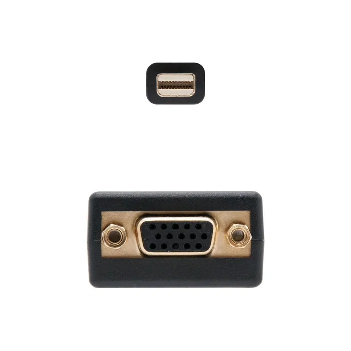 Nanocable 10.16.0202 Adaptador Cable Conversor Mini DisplayPort (m) a SVGA/VGA HDB15 (h) 15 cm Plug & Play, Negro