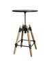 DKD Home Decor Mesita Auxiliar Regulable de Metal y Madera
